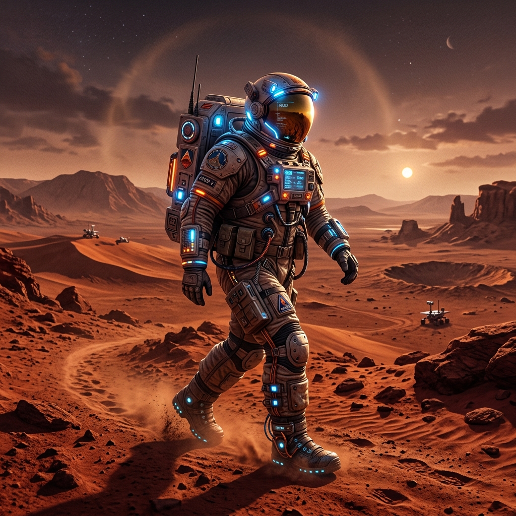 Astronaut on Mars